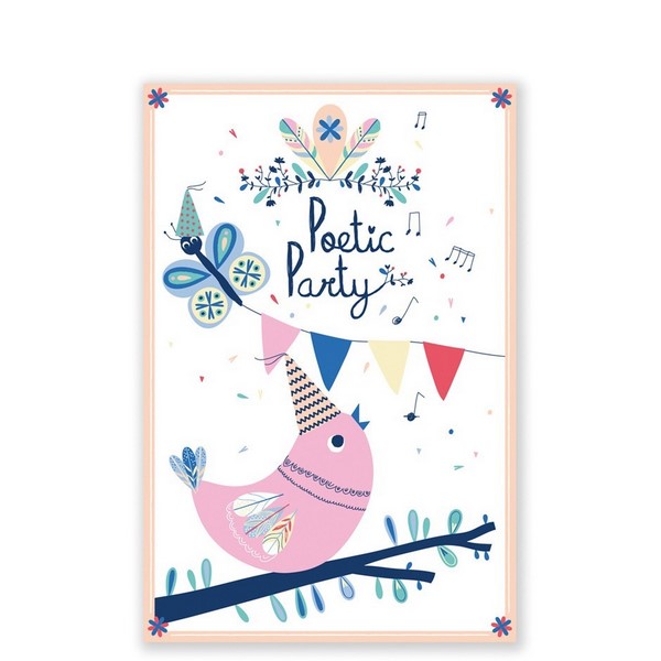 Cartes d'invitation - Poétic Party