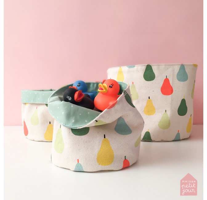Set de 3 paniers Poires
