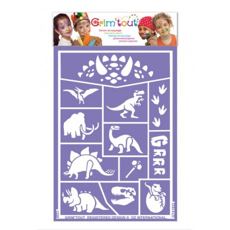 Pochoir de grimage Dinosaures