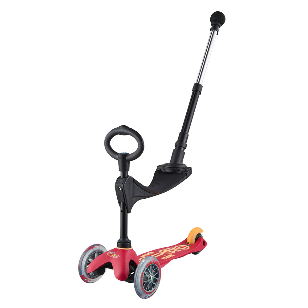 Mini Micro Deluxe 3 en 1 Ruby Red Push Bar (trottinette)