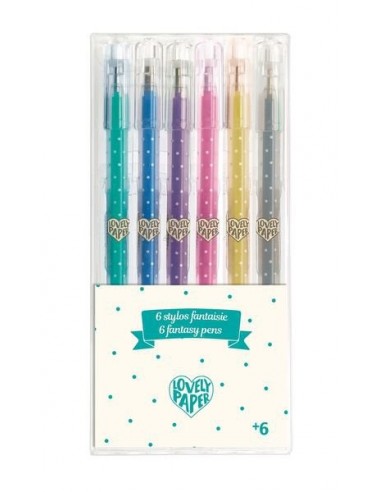 6 Stylos Gel Pailletés
