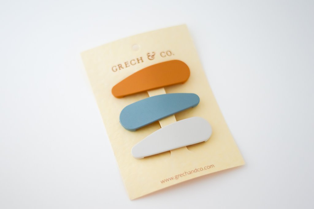 Matte Snap Set of 3 - Golden, Light Blue and Buff