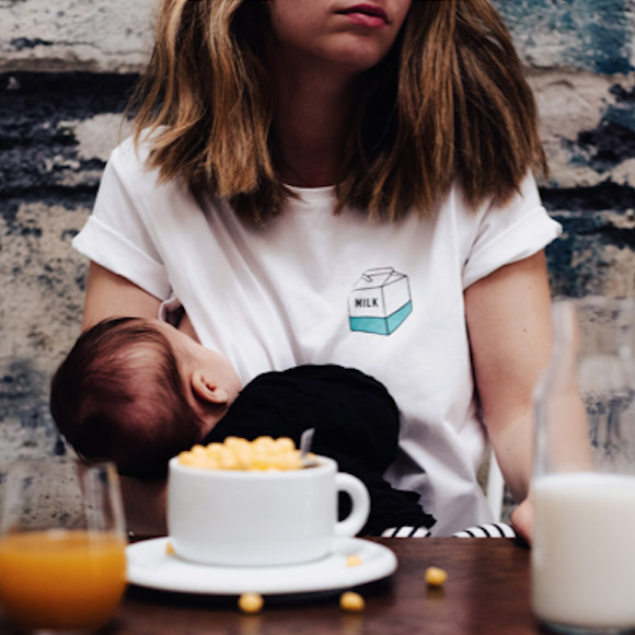 T-Shirt d'allaitement Take Away Milk Taille M Tajinebanane (Zip)