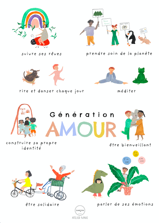 Poster Génération Amour A3 Garçon Milano