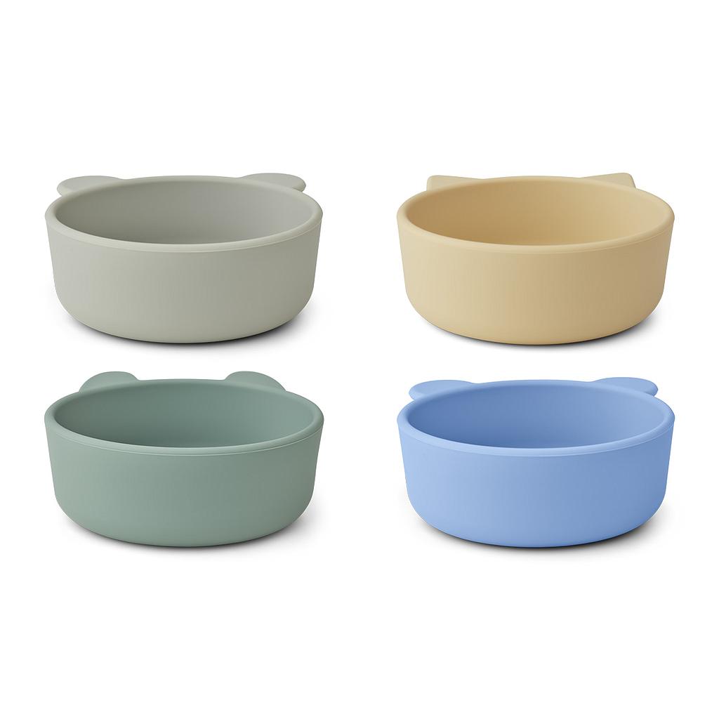 Iggy Silicone Bowls - 4 pack Peppermint Multi Mix Liewood