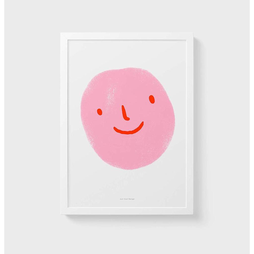 Affiche Emoticone rose A4 - Just Cool Design