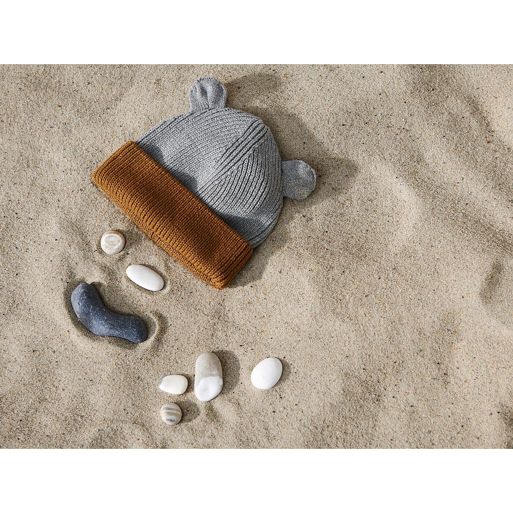 Gina Beanie Grey Melange Golden Caramel Mix 5-6 y Liewood 