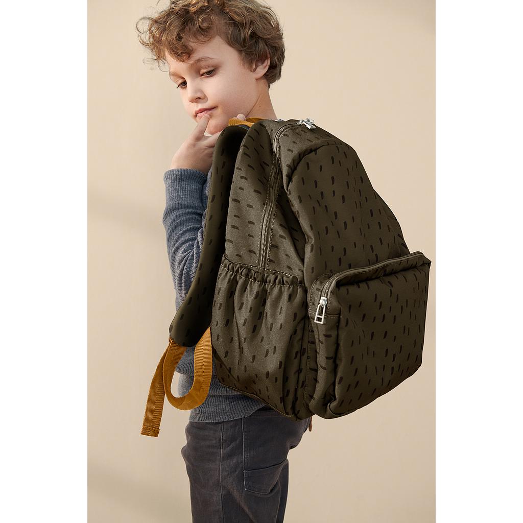 James School Backpack Graphic Stroke Khaki Liewood