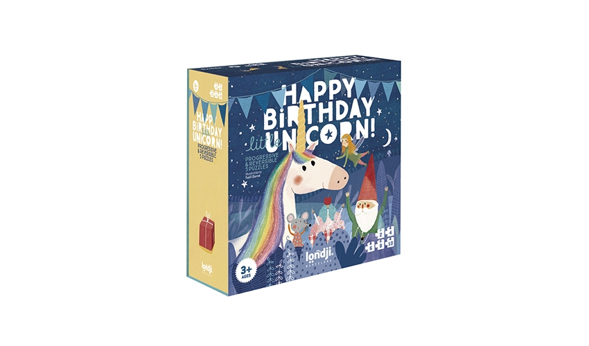 Puzzle Happy Birthday Unicorn - Evolutif - Londji