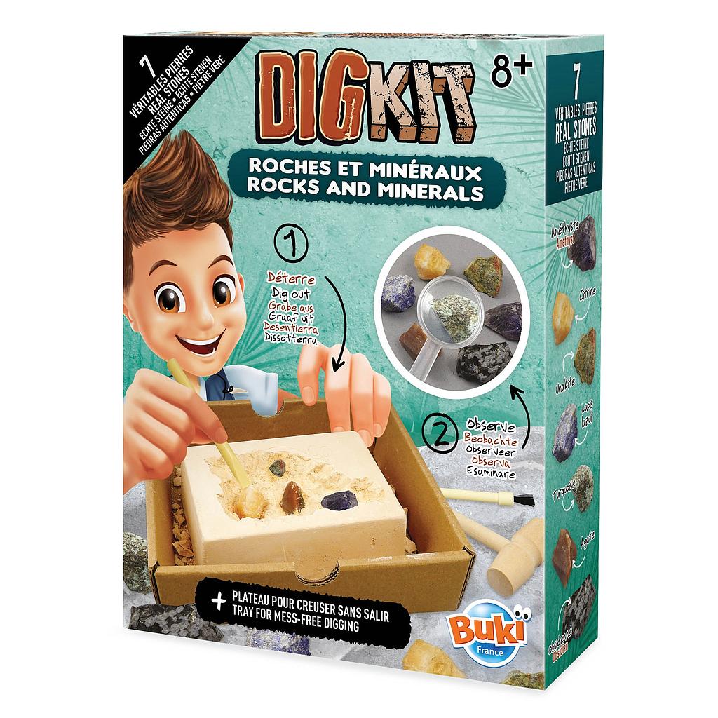 Kit Déterre et observe roches et minéraux