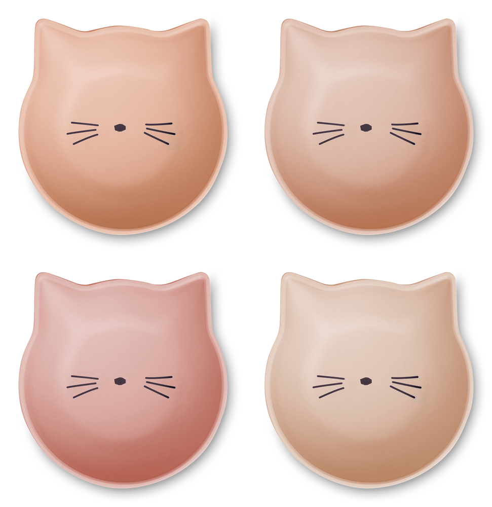 Filiz Snack Bowl 4pack Cat Tuscany Rose - Bol à Snack Liewood