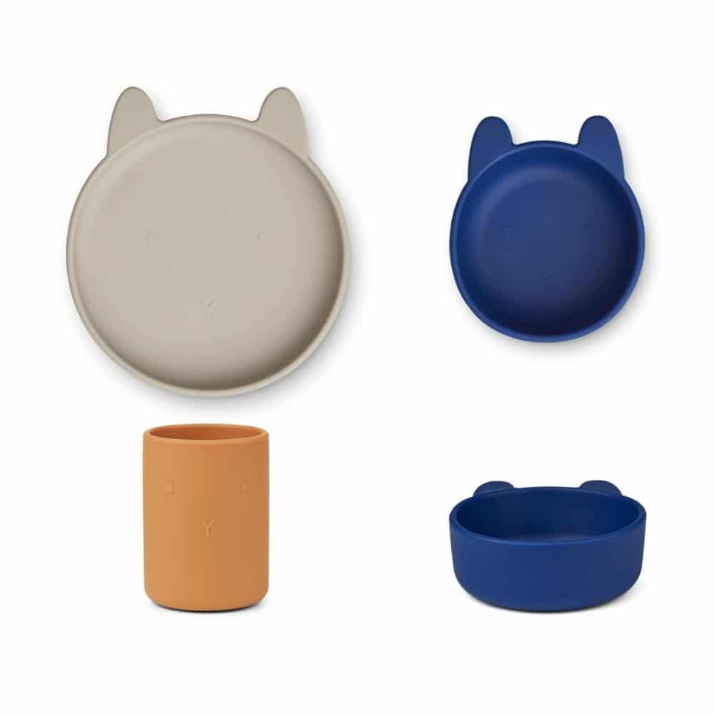 Cyrus Silicone Junior Set - Rabbit Mist Multi Mix Liewood