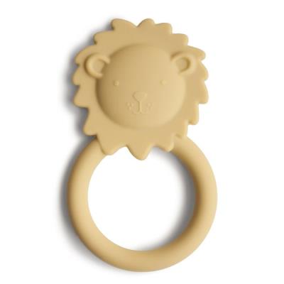 Silicone Lion Teether Soft Yellow Mushie