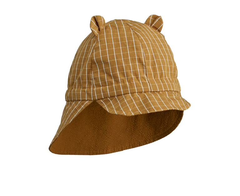 Gorm Reversible Seersucker Golden Caramel 6-9m Liewood 