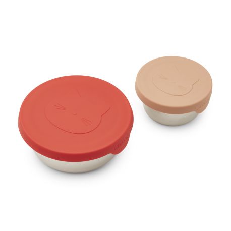 Fiby Snack Box Set Cat Apple Red Tuscany Rose Mix Liewood