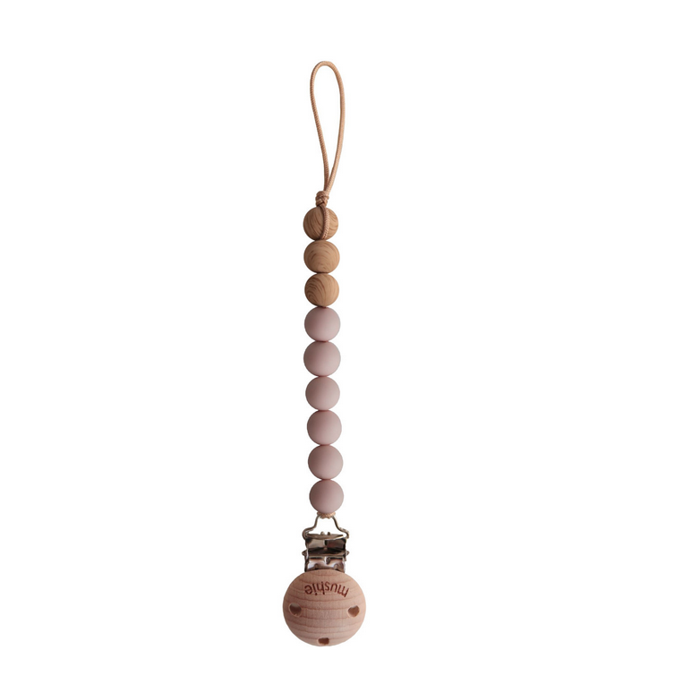 Attache-tétine Pale Taupe Mushie
