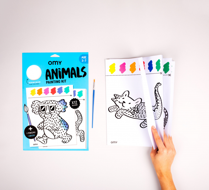 Painting Kit - Animals - Omy (3-7 ans)