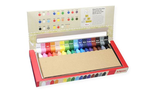 Pastels en cire de riz 16 couleurs Kitpas 