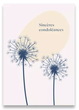Carte Sincères condoléances