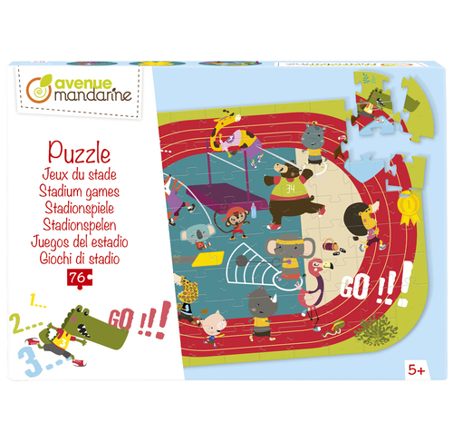 Puzzle Jeux du stade 76 pièces Avenue Mandarine