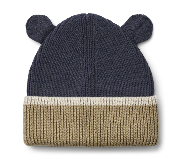 Bonnet Gina Midnight Navy Oat Mix 3-4 ans Liewood