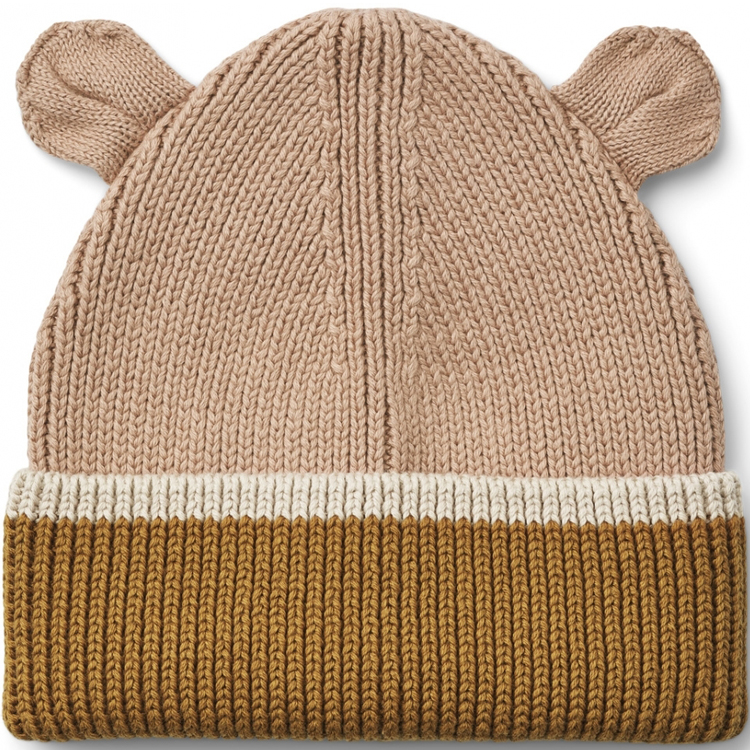 Bonnet Gina Dark Rose Golde Caramel 9-12m Liewood