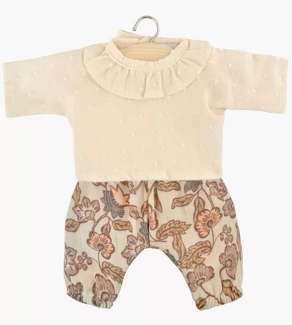Ensemble Coline Passiflore Plumetis Ecru Minikane