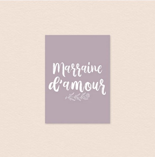 Carte Marraine d'amour Atelier Yuzu