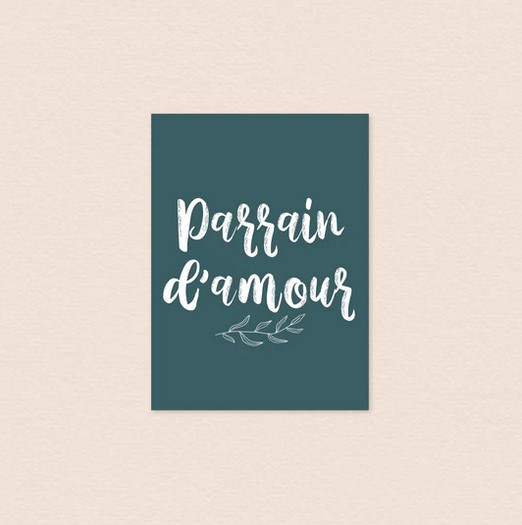 Carte Parrain d'amour Atelier Yuzu