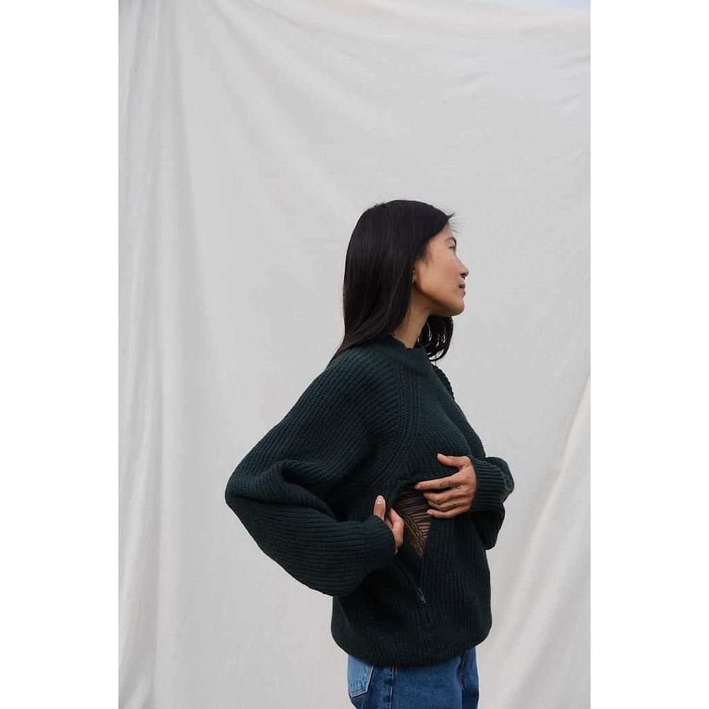Pull Up Col rond Allaitement Vert Taille L Tajinebanane