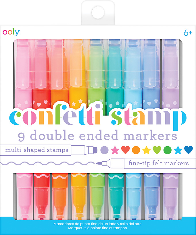 Confetti Stamp Double Ended Markers