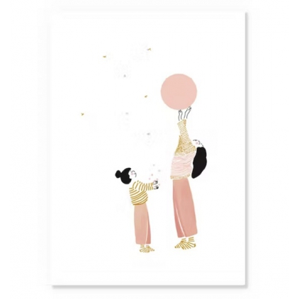 Affiche Pleine lune fille A4 My Lovely Thing