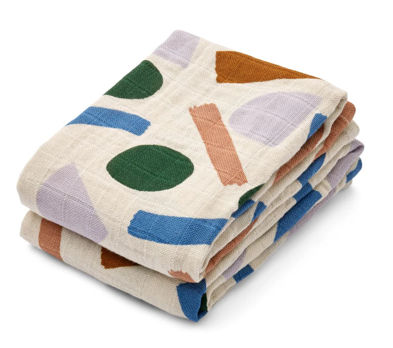 Lewis muslin cloth 2-pack Paint Stroke Liewood