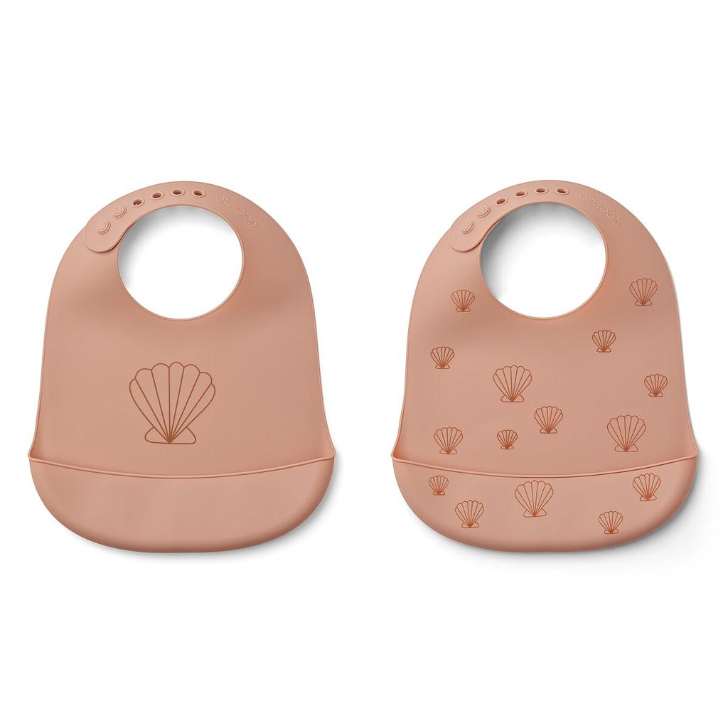 Bavoirs Tilda 2-pack Sea shell/Pale tuscany Liewood