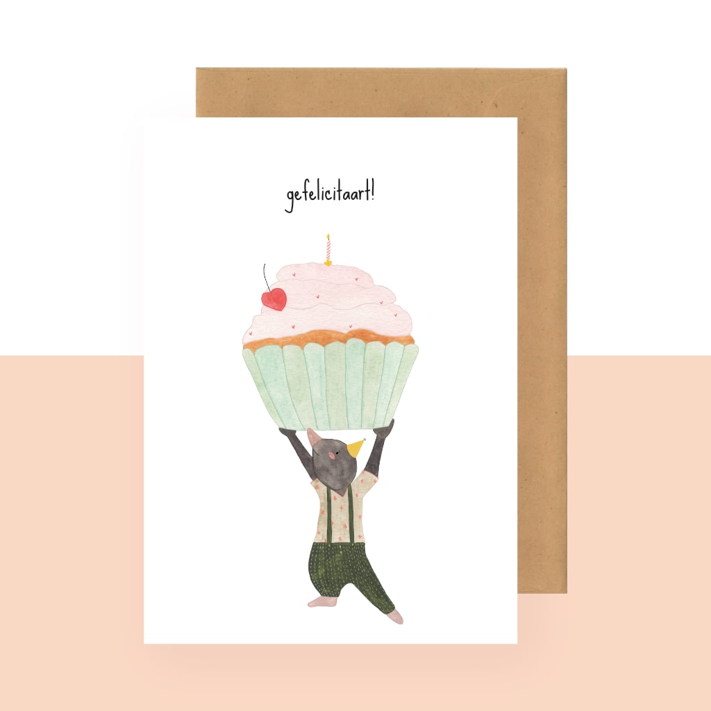 Carte Gefelicitaart Studio Bertha 
