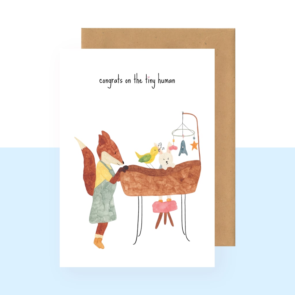 Carte Congrats on the tiny human Studio Bertha 