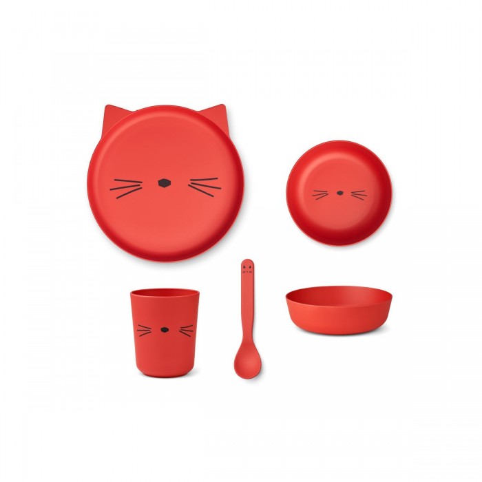 Brody Junior Set Cat Apple Red Liewood