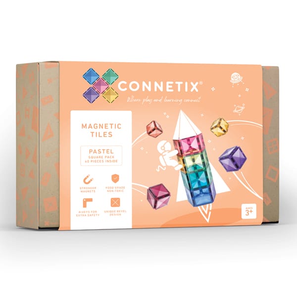 Pastel Square Pack 40 pc Connetix