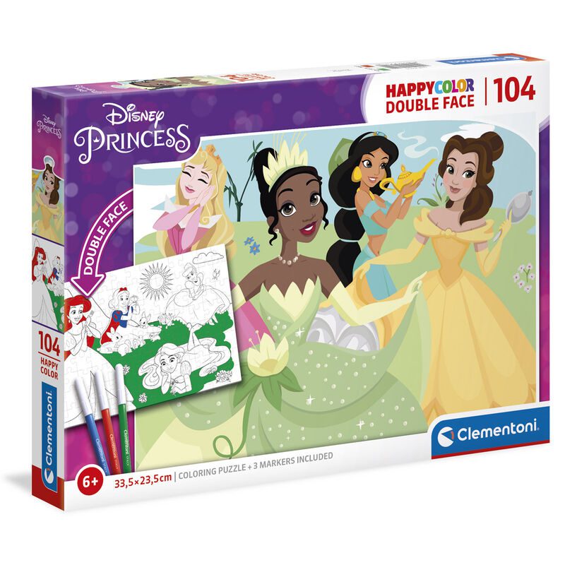 Puzzle Princess 104 pcs Double Face Colouring