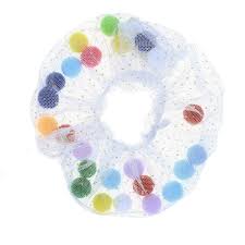 Chouchou pompom multicolor