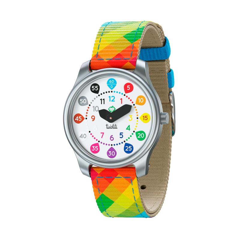 Montre Twistiti Cadran Chiffres Arlequin
