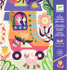 Cartes à gratter Duo color Drôles de maisons Djeco