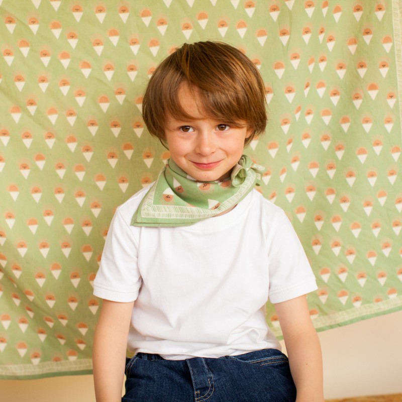 Small Foulard Manika Sorbet Pistache Apaches Collections