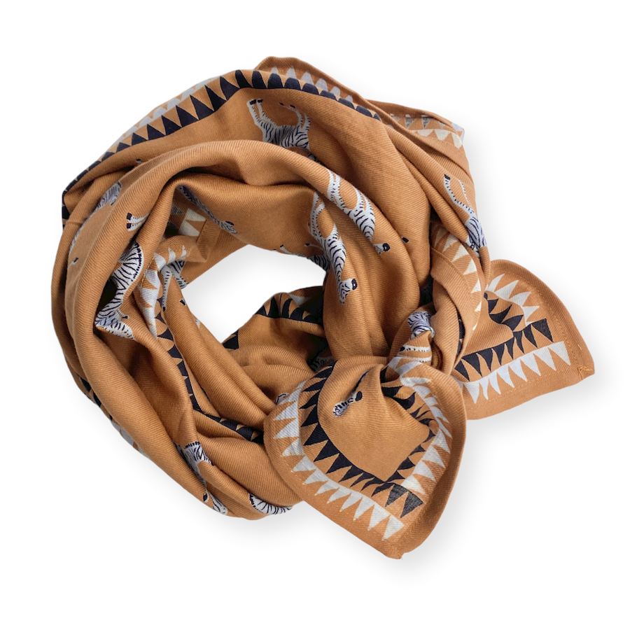 Big Foulard Latika Zèbre Café Apaches Collections