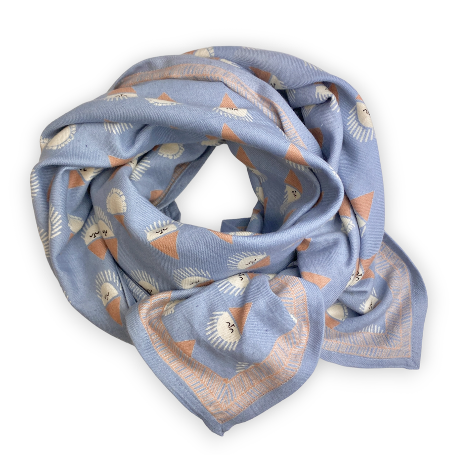 Big Foulard Latika Sorbet Denim Apaches Collections