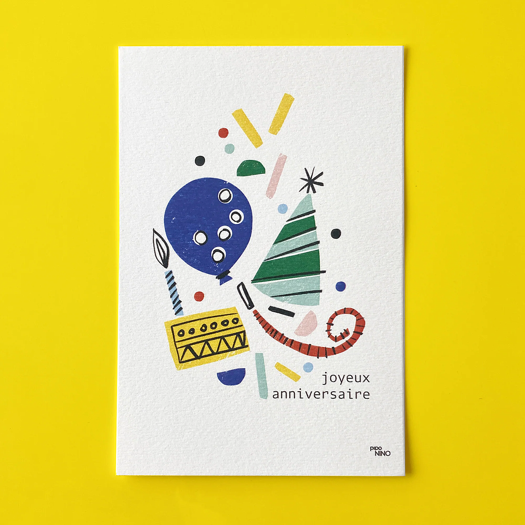 Carte postale Joyeux Anniversaire Fête