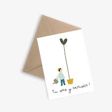 Carte Tu vas y arriver Papier Graphique