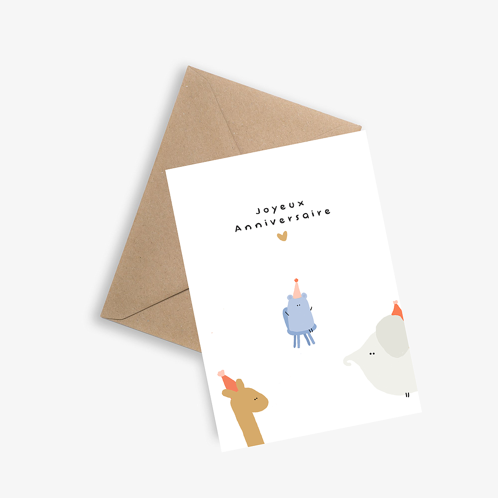 Carte Joyeux anniversaire Papier Graphique